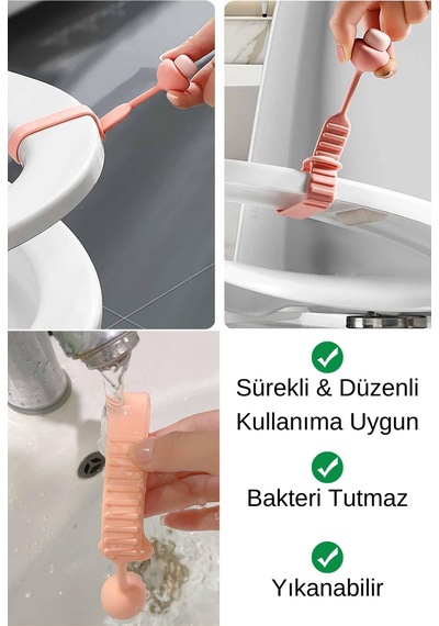 Mantar Tasarımlı Klozet Kaldırma Aparatı Hijyenik Klozet Kapağı Tutacağı 1 Adet Çok Renkli Plastik Diğer