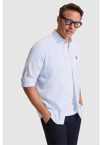 U.s. Polo Assn. Erkek Açık Mavi Gömlek Basic 50332757-vr003 Acık Mavı