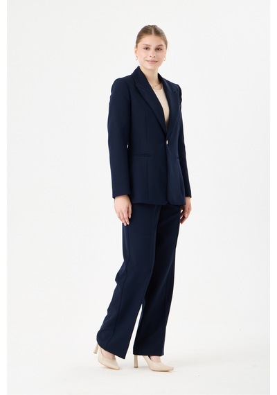 Velnara Moda Klasik Tek Düğme Ceket & Boru Paça Pantolon - Kadın Takım Elbise Lacivert- Velnara Tasarımı Lacivert - 918589140 Lacivert Velnara Moda Klasik Tek Düğme Ceket & Boru Paça Pantolon - Kadın Takım Elbise Lacivert- Velnara Tasarımı Lacivert - 918589140 Lacivert