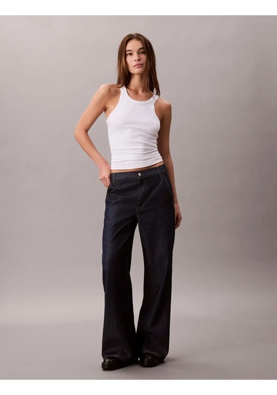 Calvin Klein Tencel Ultra Hıgh Wı, 34a Lacivert Kadın Kot Pantolon