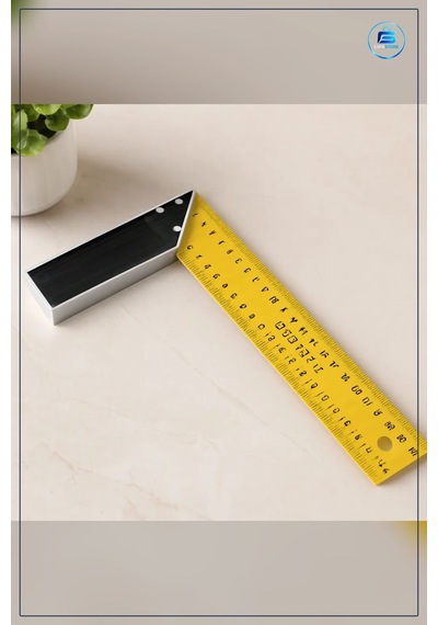 Masa Gönyesi 250 Mm Sarı Abs Açı Ölçer Hassas Ölçüm Teknik Çizim