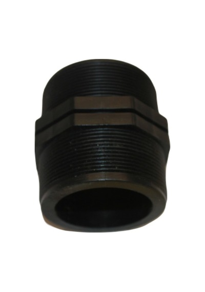 Technoplastic 2.5" x 2.5" Dişli Nipel – Erkek Erkek Bağlantı Parçası – Tarım, Bahçe Sulama, Su Tesisatı Uyumlu