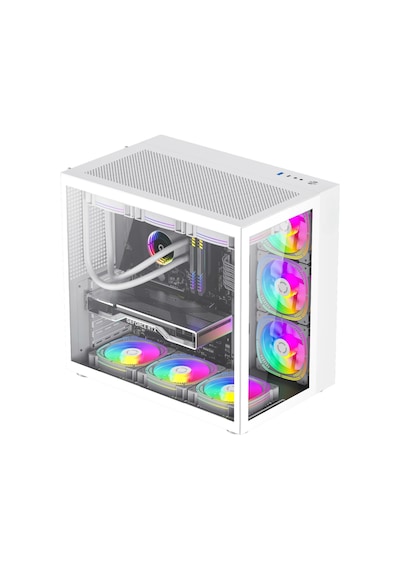 SNT Warzone II Midi Tower 7x120 MM Argb Uzaktan Kumanda Atx Beyaz Gaming Kasa