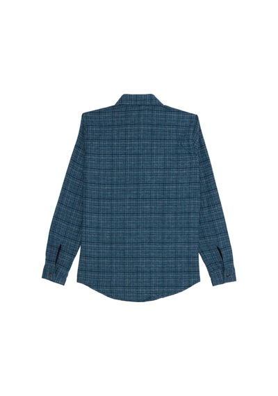 Tudors Erkek Slim Fit Dar Kesim Kareli Kışlık Oduncu Gömlek-42208 Petrol