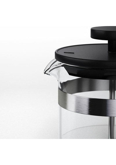 French Press, Paslanmaz Çelik-siyah, 1 Lt Çok Renkli
