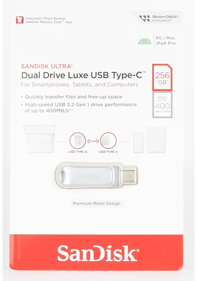 Sandisk Ultra 256 Gb Dual Drive Luxe Type-c 150 Mb/s Usb 3.1 Gen