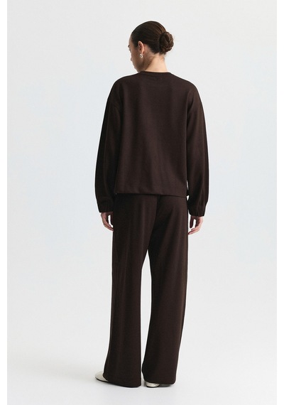 Antioch Bisiklet Yaka Sweatshirt Ve Jogger Pantolon Takım Kahve