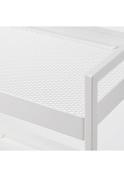 3 Katlı Servis Arabası Beyaz Renk 505X30X83 Cm Düzenleyici Raf Ünitesi Çelik