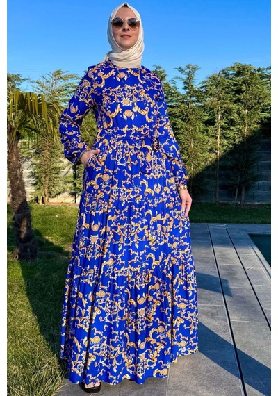 Rabia Şamlı Hürrem Elbise Saks Normal