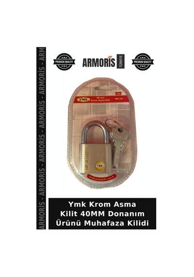 Ymk Krom Asma Kilit 40mm Donanım Ürünü Muhafaza Kilidi