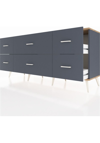 Hyperion Konsol 6 Çekmeceli 176x44x83 Antrasit-aytaşı/antrasit Aytaşı/antrasit Hyperion Konsol 6 Çekmeceli 176x44x83 Antrasit-aytaşı/antrasit Aytaşı/antrasit