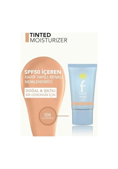 Sun Lovers Nemlendirici Etkili &amp Doğal Bitişli Renkli Güneş Koruyucu Spf50-006 Golden Beıge