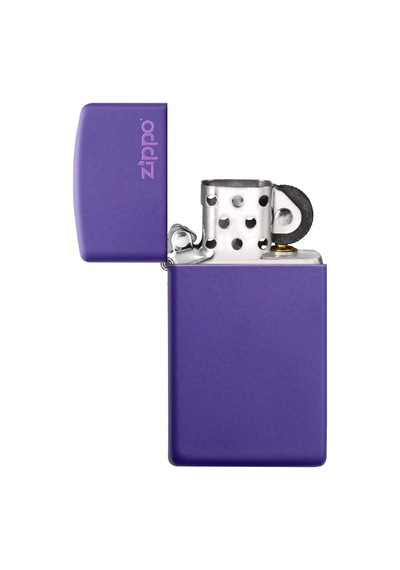 Zippo Çakmak Mor Slim Logo 1637zl-000019