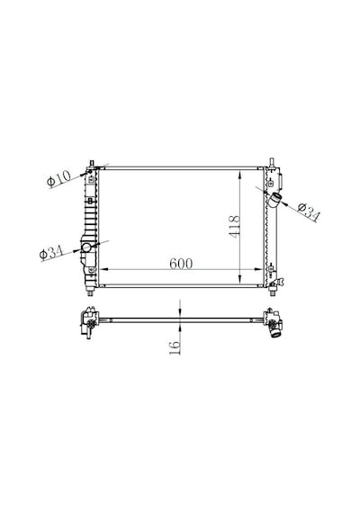 Orıs Bch029016 Radyatör Brazing Mt 600x418x16 Kalos/ Aveo 1.2i/1.6i 05 95227751-95227749