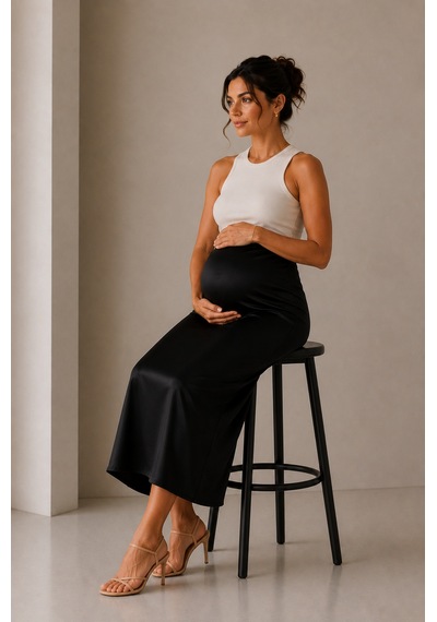 Luvmabelly Myra9036- Saten Etek -siyah