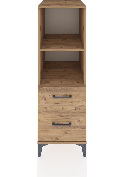 Kronos Dolap 2 Raflı 2 Çekmeceli 44x59x134 Çam-çam Çam