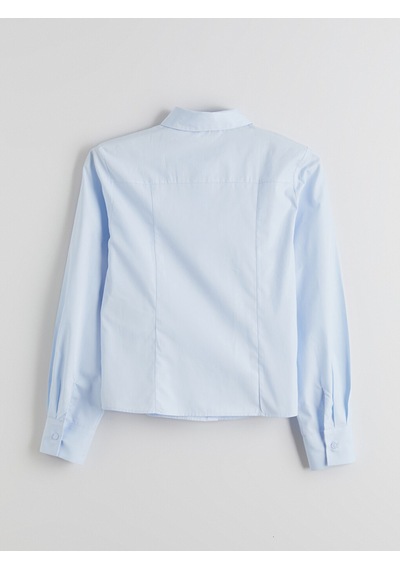 Lcwaıkıkı Classic Mavi Regular Fit Kadın Gömlek