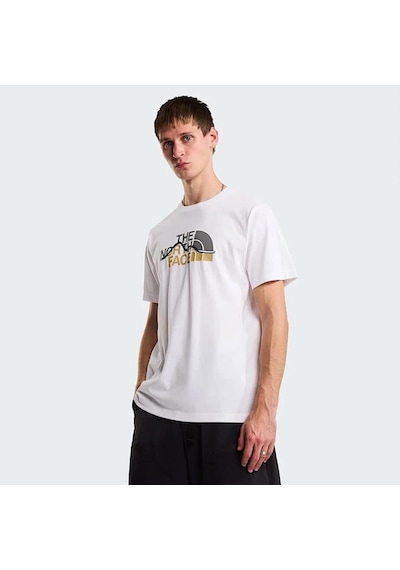 The North Face M Mountaın Lıne Regular Eeve Tee Erkek T-shirt Nf0a8guxfn41 Whıte
