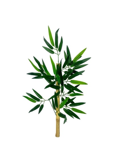 5li Set Yapay Bambu Sopası 6 Yapraklı 50cm Yapay Çiçek Bambu Duvarı Separatör Çiçeği Yapay Çiçek