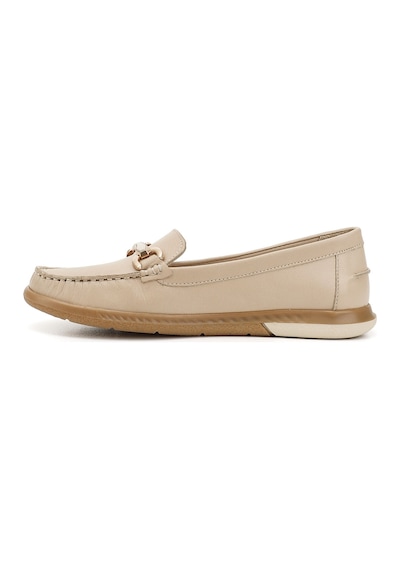 Gönderi(R) Gönderi R Bej Antik Tokalı Rok Hakiki Deri Comfort Loafer Bej