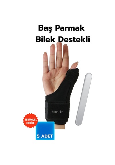 Baş Parmak Ve Bilek Destekli El Bilekliği Metal Atel De Quarvein 5 Termojelli Paket