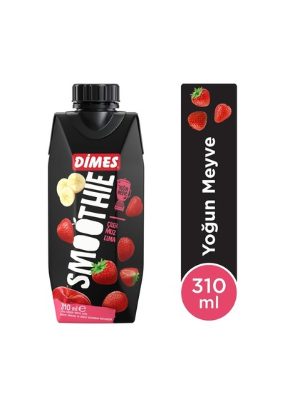 Dimes Smoothie Çilek Muz Elma 310 Ml X 12 Adet