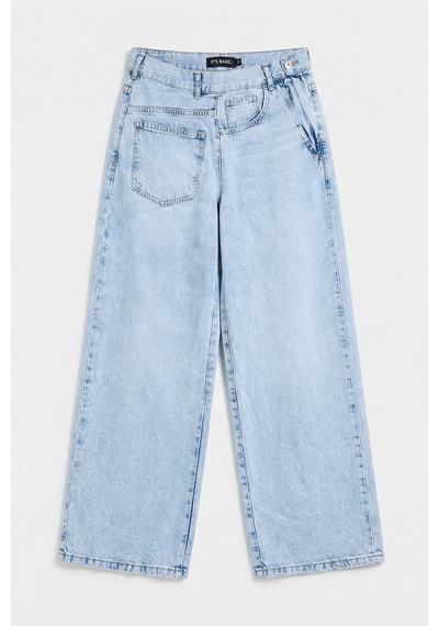 Itsbasic Kadın Ice Renk 4s6-3 Mega Baggy Fit Ön Arka Detay Tasarım Denim Jean Buz Mavi Itsbasic Kadın Ice Renk 4s6-3 Mega Baggy Fit Ön Arka Detay Tasarım Denim Jean Buz Mavi