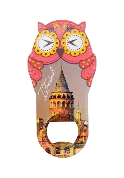 İstanbul Temalı Baykuş Magnet Kapak Açacak
