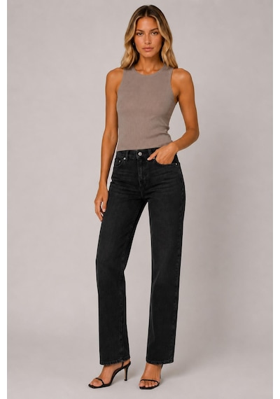 Alexandergardi Straight Fit Denim Pantolon Siyah