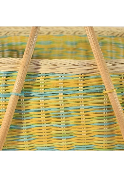 Rattan Renkli Piknik Sepeti -01 Mix