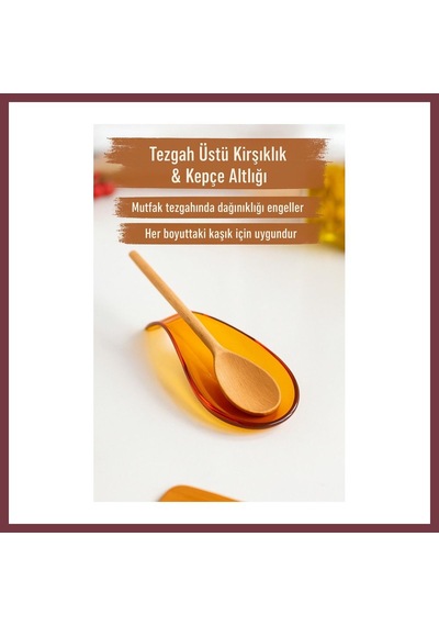 Storeşahin Akrilik Bal Tezgah Üstü Kirli Kaşıklık & Kepçe Altlığı Shn0720