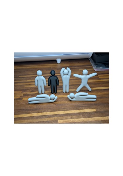 Boyanıp Saklanma Oyunu Karakter Figür Seti 3d Baskı Dekoratif Mini Biblo