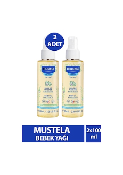 Mustela Baby Massage Oil Nemlendirici Ve  Bebek Yağı 100 ML x 2