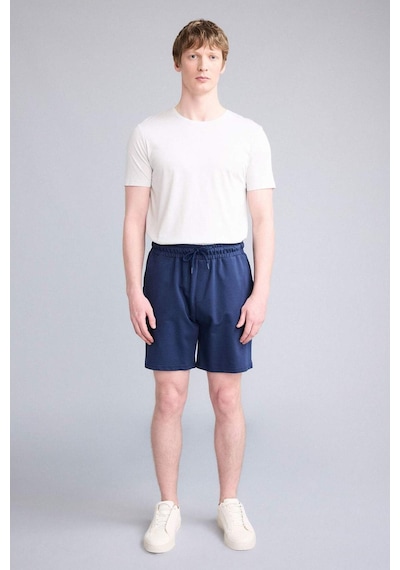 Defacto Regular Fıt Sweatshirt Kumaşı Şort W1105az26smnv241 Lacivert-nv241