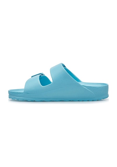 Unisex Terlik Çift Bantlı Tokalı Ayarlanabilir Hafif Rahat Esnek Yumuşak Sandalet 133 Turkuaz