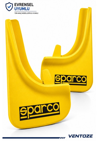 Sparco Universal Esnek Arka Paçalık Seti 2li Çamurluk Tozluğu Sarı