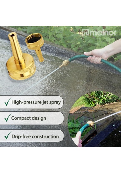 65043-amz Twist Metal Süpürme Başlığı 2'li Paket Seti, Altın
