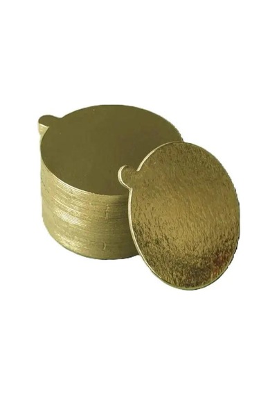 Omeyva Yuvarlak Kalın Altın Pasta Kek Turta Altlığı Tabanı - 28 Cm. - 25 Adetlik Paket Altın