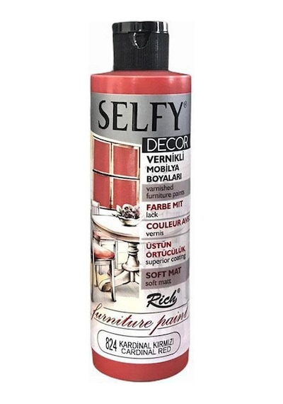 Rich Selfy Decor Vernikli Boya Kardinal Kırmızı 500Cc