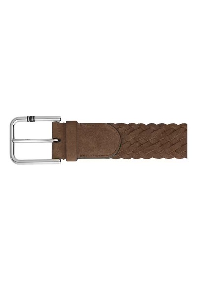 Montblanc Meisterstück Süet 35 Mm L Size Kare Tokalı Kemer 222257 Kahverengi