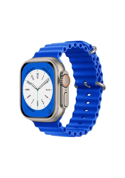 Forzacase Apple Uyumlu  Watch Ultra 3 49mm İle Oluklu Ocean Silikon Kordon Kayış - Fc007
