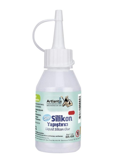 Sıvı Silikon Yapıştırıcı 50 Ml 1 Adet Brons Silikon Yapıştırıcı Sıvı 50 Gr Plastik Cam Mermer Kağıt Karton Tahta Köpük