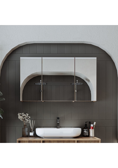 Banyo Dolabı Kulpsuz 3 Kapaklı Mdf 105 Cm Aynalı Banyo Dolabı Atl Atlantik Çam Banyo Dolabı Kulpsuz 3 Kapaklı Mdf 105 Cm Aynalı Banyo Dolabı Atl Atlantik Çam