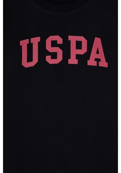 U.S. Polo Assn. Erkek Çocuk Siyah Bisiklet Yaka Basic Sweatshirt 50313830-VR046