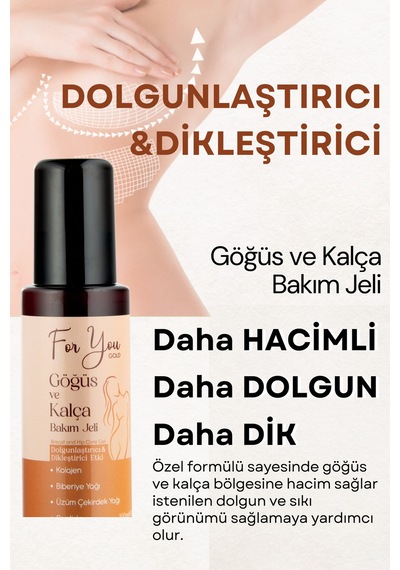 Dolgunlaştırıcı, Dikleştirici Göğüs Ve Kalça Büyütmeye Yardımcı Bakım Jeli 100 Ml X 2 Adet