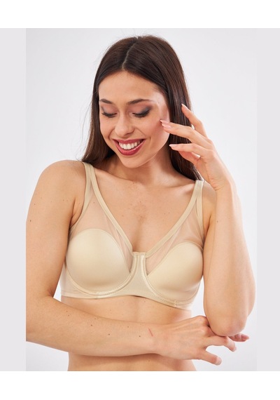 Le Jardin Linda Tül Detaylı Toparlayıcı İnce Soft Cup Sütyen B-c Ten Rengi