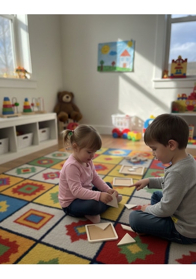 Doğal Montessori Eğitici Denge Oyunu - El Yapımı Yapboz Puzzle Seti