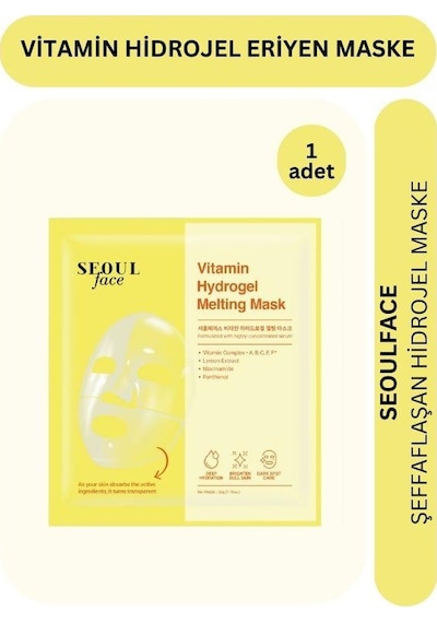 Dermal Seoulface Vitamin Şeffaflaşan Hydrojel Maske 34 G