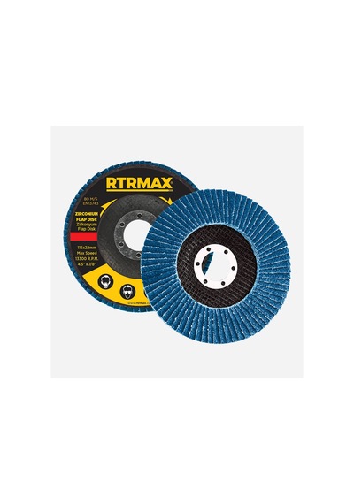 Zirkonyum Flap Disk Mavi Paslanmaz 60 Kum 115 Mm Rtrmax - Rdz11560 10 Adet