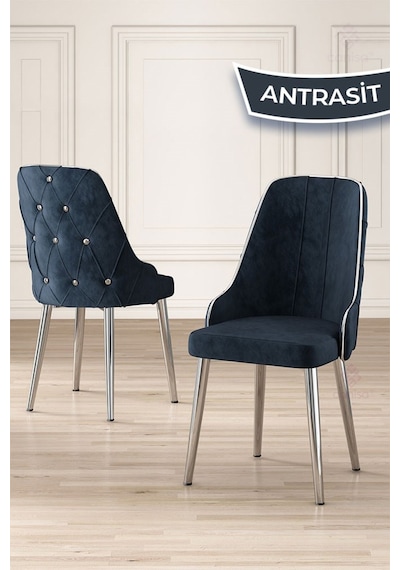 Canisa Asel Serisi 90x160 Lak Panel Siyah Mermer Desen Krom Detay Masa Takımı Ve 6 Sandalye Siyah Mermer Masa Sandalye Antrasit Krom Detay Canisa Asel Serisi 90x160 Lak Panel Siyah Mermer Desen Krom Detay Masa Takımı Ve 6 Sandalye Siyah Mermer Masa Sandalye Antrasit Krom Detay